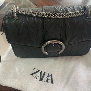 Zara Black Quilted crossbody